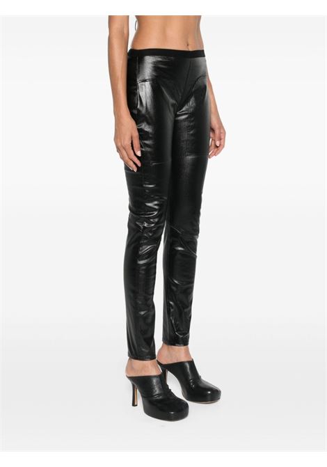 Black coated-finish leggings Rick Owens - women RICK OWENS | RP02D3319SCT09